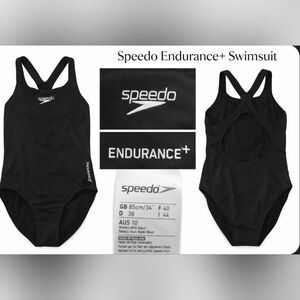 Speedo Black Endurance+ Women's One-Piece Swimsuit